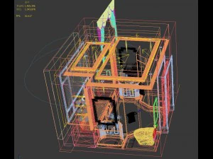 panoramicrican style bathroom toilet space 01 3D Model