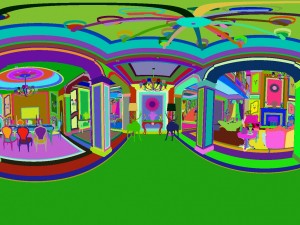 panorama european style restaurant kitchen space 02 Model 3D
