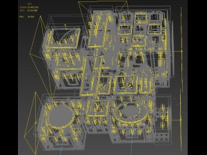 panorama european style restaurant kitchen space 02 Model 3D