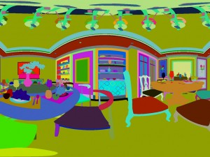 panorama european style restaurant kitchen space 04 Modèle 3D
