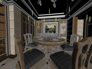 panorama european style restaurant kitchen space 04 Modèle 3D