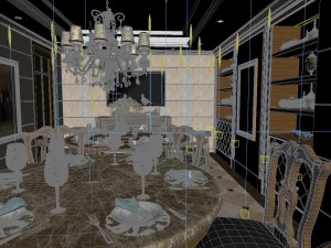 panorama european style restaurant kitchen space 04 Modèle 3D