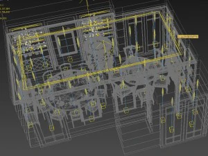 panorama european style restaurant kitchen space 04 3D Model