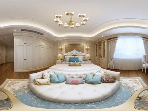 panoramic european style family bedroom space 02 3D Model