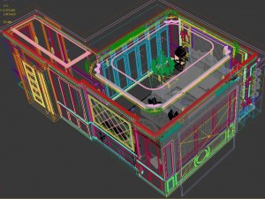 panoramic european style family bedroom space 02 3D Model
