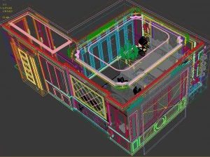 panoramic european style family bedroom space 02 3D Model