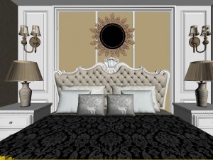 panoramic european style family bedroom space 03 3D मॉडल