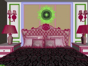 panoramic european style family bedroom space 03 3D मॉडल