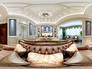 panoramic european style family bedroom space 04 3D-Modell