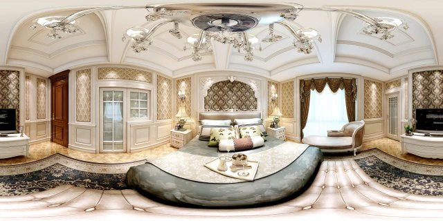 panoramic european style family bedroom space 06 3D Model .c4d .max .obj .3ds .fbx .stl .blend 