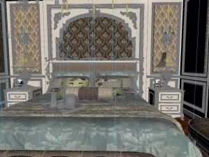 panoramic european style family bedroom space 06 3D 모델