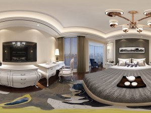 panoramic european style family bedroom space 07 Modelo 3D