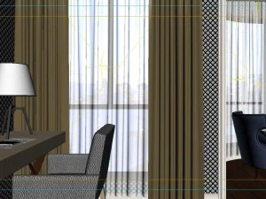 panoramic european style family bedroom space 07 3D Model