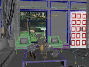 panoramic european style living room restaurant space 02 Modèle 3D