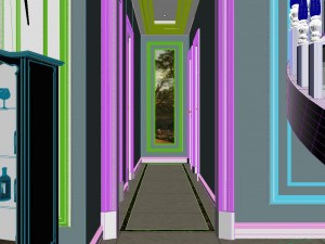panoramic european style living room restaurant space 03 Model 3D