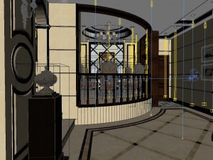panoramic european style living room restaurant space 05 Modelo 3D