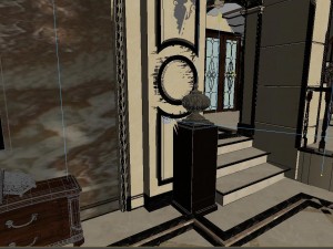 panoramic european style living room restaurant space 05 Modelo 3D