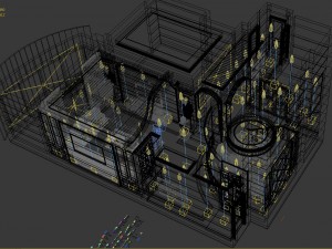 panoramic european style living room restaurant space 05 Modelo 3D