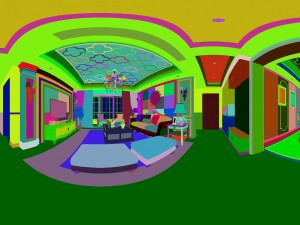 panoramic view european style living room dining room 07 Modèle 3D