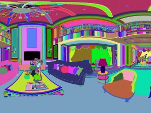 panoramic european style living room restaurant space 10 3D Модель