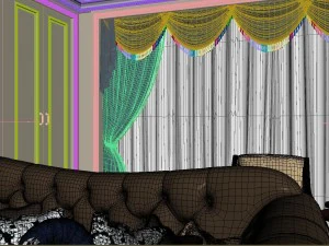 panoramic european style living room restaurant space 10 3D Model