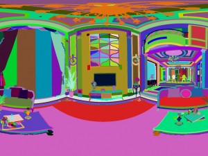 panoramic european style living room dining room 11 3Dモデル