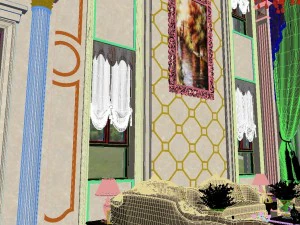 panoramic european style living room dining room 11 3D Model