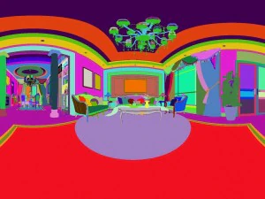 panoramic european style living room restaurant space 13 3D Model