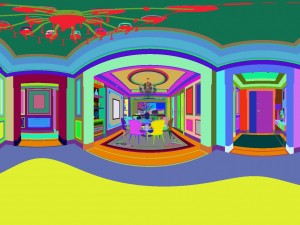 panoramic european style living room dining room 14 Modelo 3D