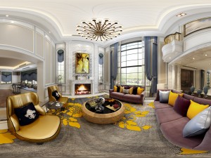 panoramic european style living room dining room 17 3D 模型