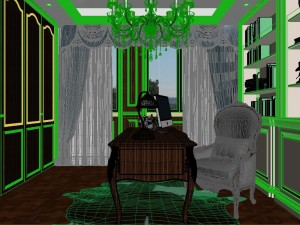 panoramic european style living room dining room 18 3D Модель