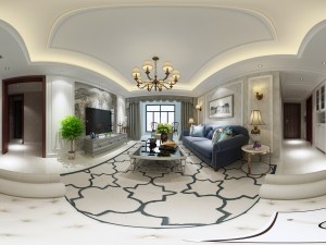 panoramic european style living room dining room 19 3Dモデル