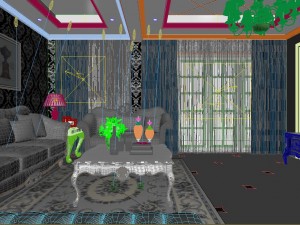 panoramic european style living room restaurant space 21 Modelo 3D