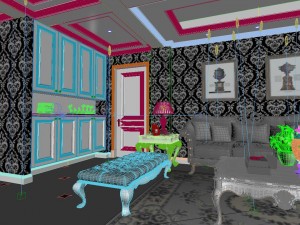 panoramic european style living room restaurant space 21 Modelo 3D