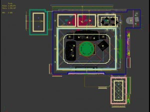 panoramic european style living room restaurant space 23 3D Model