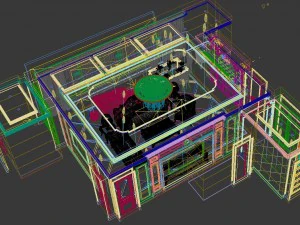 panoramic european style living room restaurant space 23 3D Model
