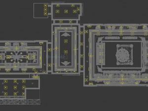 panoramic european style living room dining room 24 3D Model