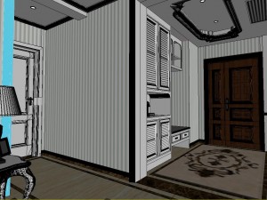 panoramic european style living room dining room 26 Modelo 3D