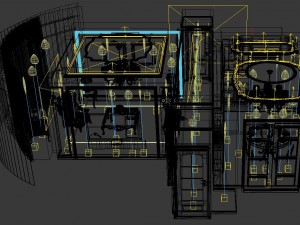 panoramic european style living room dining room 26 Modelo 3D