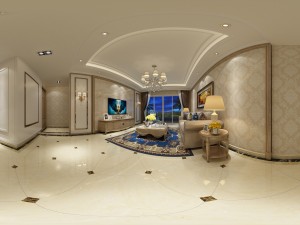 panoramic european style living room dining room 27 3D Модель