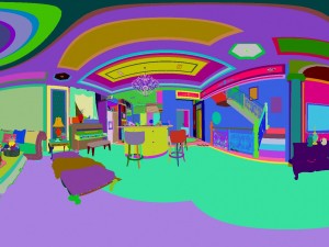 panoramic european style living room restaurant space 29 Modello 3D