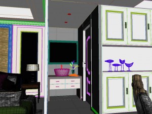panoramic european style living room restaurant space 30 Modelo 3D