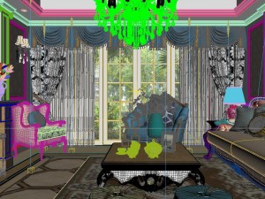 panoramic european style living room dining room 31 3D 모델