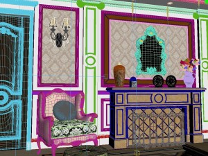 panoramic european style living room dining room 31 3D 모델