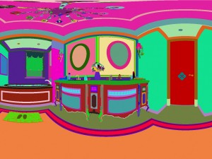 panorama european style bathroom toilet space 01 3D Model