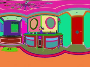 panorama european style bathroom toilet space 01 3D Model