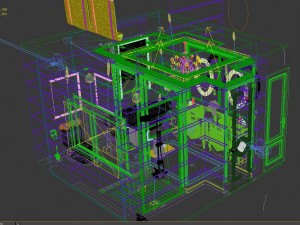 panorama european style bathroom toilet space 01 3D Model