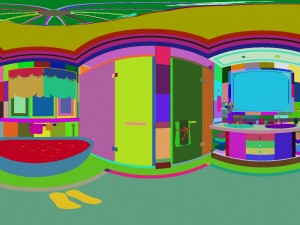 panorama european style bathroom toilet space 02 Modèle 3D