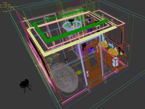 panorama european style bathroom toilet space 02 Modèle 3D