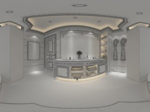 panoramic european style bathroom toilet space 03 Modèle 3D